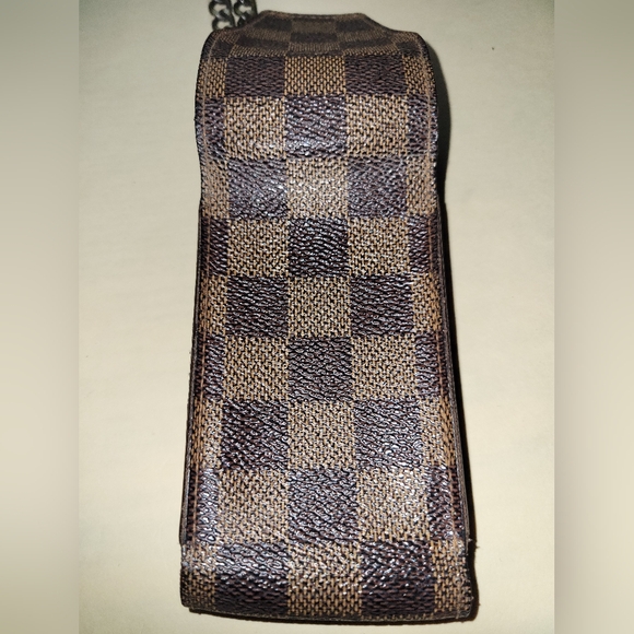 Louis Vuitton Damier Ebene Cigarette Case Pouch with Chain Strap - Picture 8 of 10